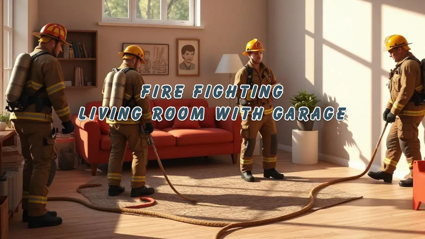 Fire Fighting: Living Room with Garage trailer 0