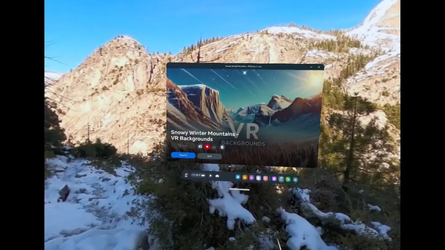 Snowy Winter Mountains - VR Backgrounds trailer 0