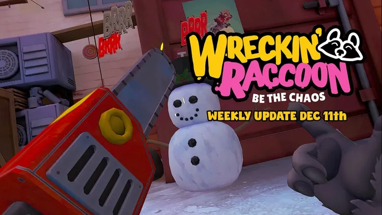 Developer update image for Chainsaw go BRRRRRRRR! It's a Raccoon with a Chainsaw, yee-haw!