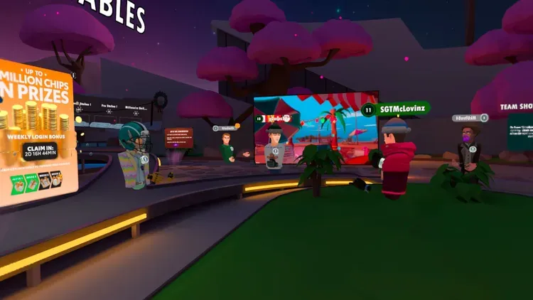 Developer update image for Poker VR now has a social lobby! 