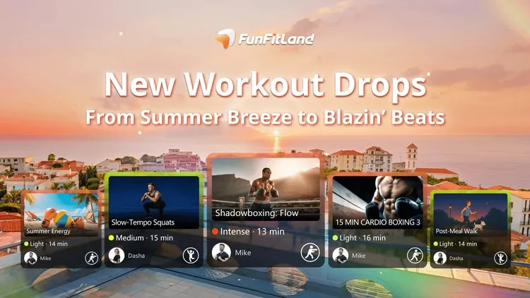Developer update image for 📅Aug. 28 | New Workouts This Week - From Summer Breeze to Blazin’ Beats🌟