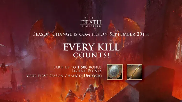 Developer update image for Earn up to 1,500 bonus Legend Points before the Season ends! 🏹