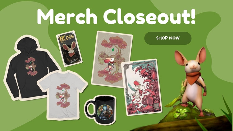 Developer update image for Merch Closeout from the Polyarc Vault 💰🔒🎁