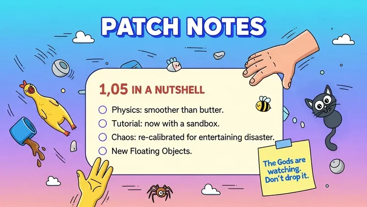 Developer update image for Patch Notes 1.05