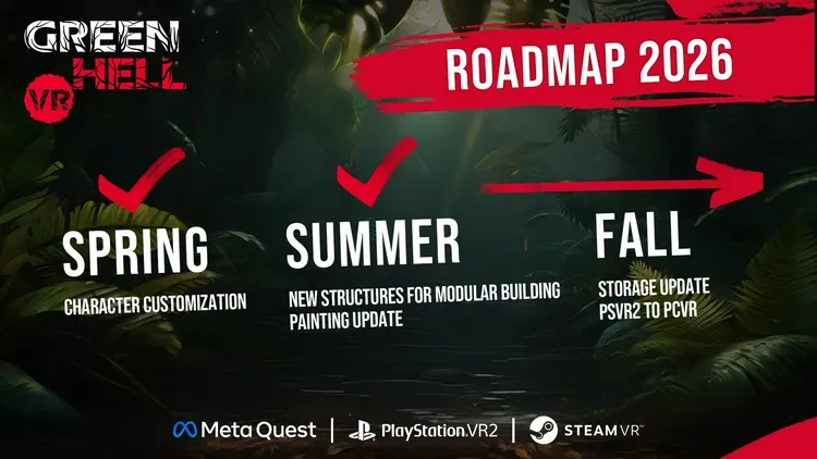 Developer update image for The Green Hell VR 2026 Roadmap moves forward! 🌴