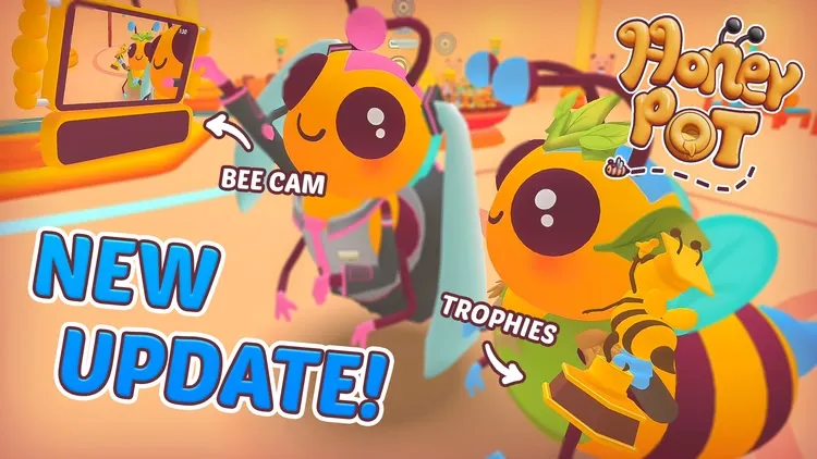 Developer update image for New Ways to Shine – BeeCam, Trophies & Queen Coins!🎬🐝 - Version 1.1.15