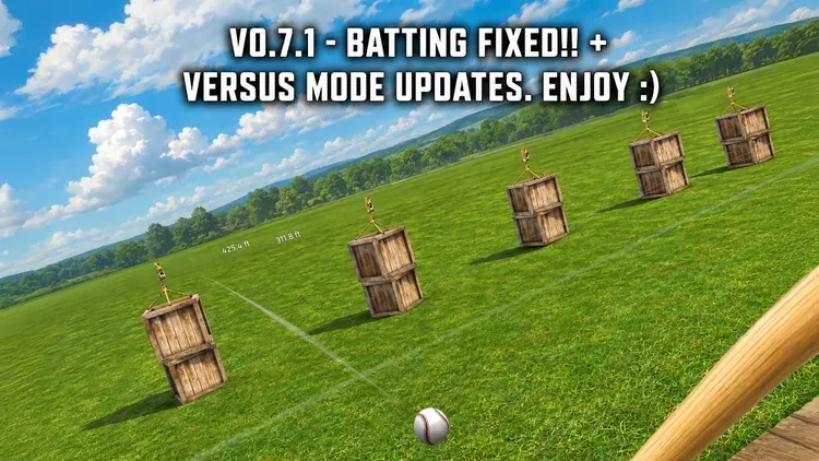 Developer update image for V0.7.1 - BATTING FIXES (SYSTEM REWORKED)!! VERSUS TWEAKS! ENJOY :)