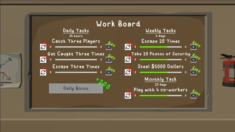 Developer update image for Update 0.4. A Leaderboard, Daily Tasks and more