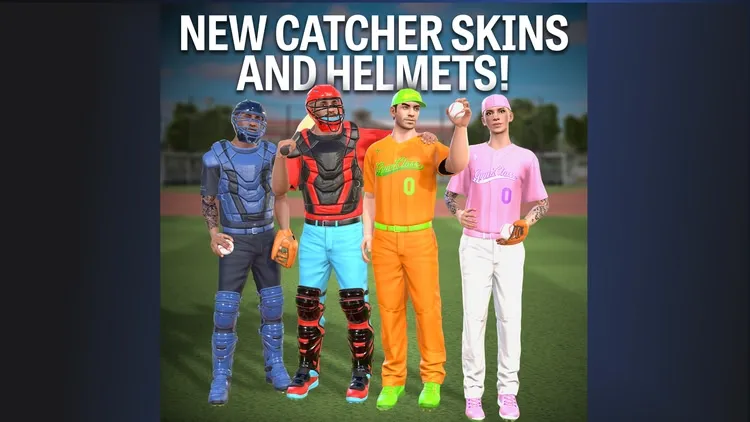Developer update image for Catcher skins and helmets now in your Locker!
