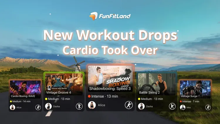 Developer update image for 📅 Sep. 17 | This Week in FunFitLand: Cardio Took Over ❤️‍🔥