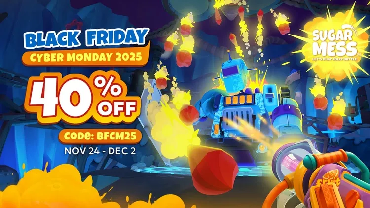 Developer update image for Black Friday & Cyber Monday 2025: Get 40% Off Sugar Mess – Let’s Play Jolly Battle!