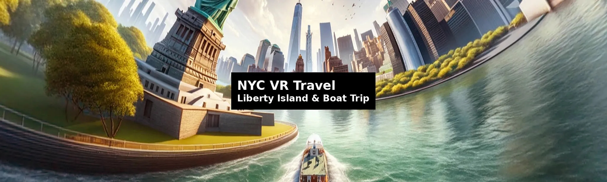 NYC VR Travel Liberty Island & Boat Trip