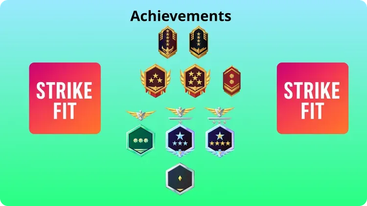 Developer update image for Strike Fit just got even better! 🎉 Achievements are now live ,unlock rewards as you train, track your progress