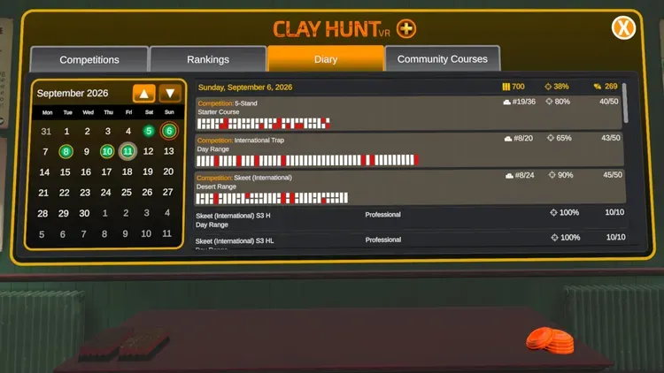 Developer update image for Shooting Diary added to Clay Hunt VR+