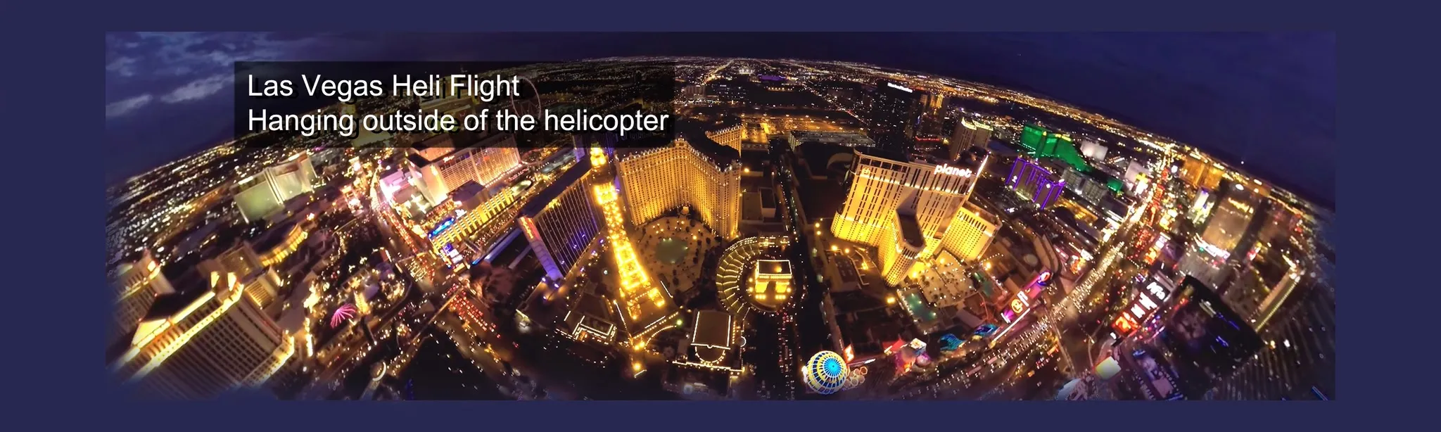 Las Vegas Helicopter Flight - Hanging outside of the helicopter - VR Travel