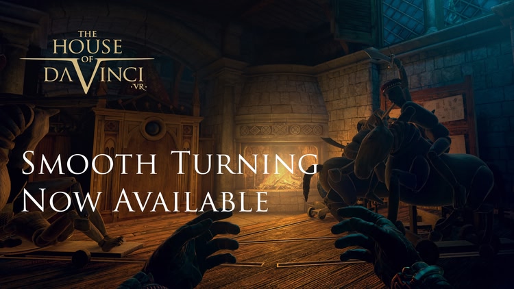 Developer update image for Smooth Turning is Now Available in The House of Da Vinci VR!