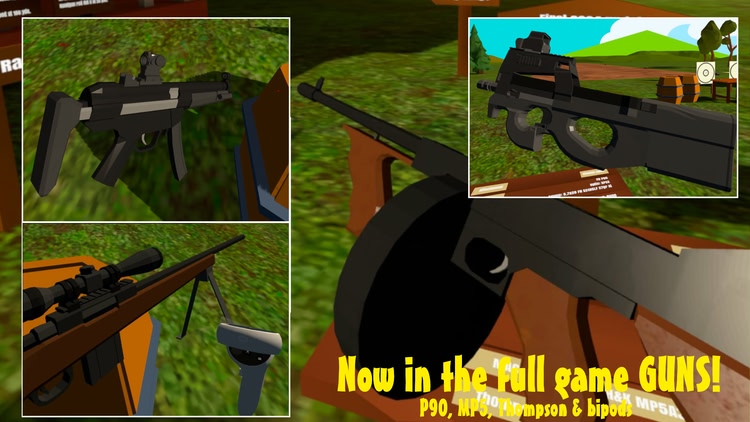 Developer update image for Now in the full game GUNS: P90, MP5, Thompson & bipods!
