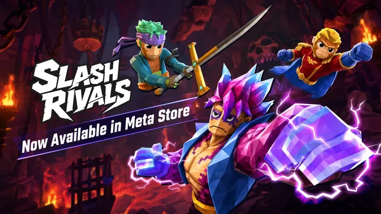 Developer update image for Slash Rivals is Now Available on the Meta Store! ⚔️