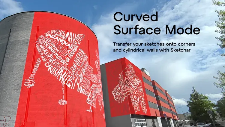 Developer update image for Draw on Curved Walls & Corners – Sketchar Surface Mode