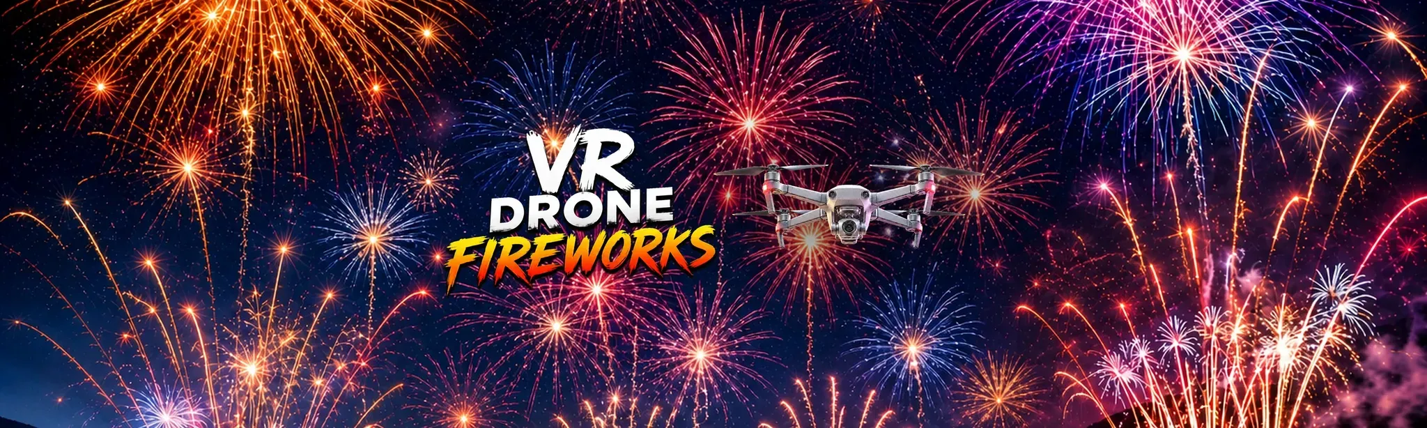 Epic VR Drone Flight Through Fireworks