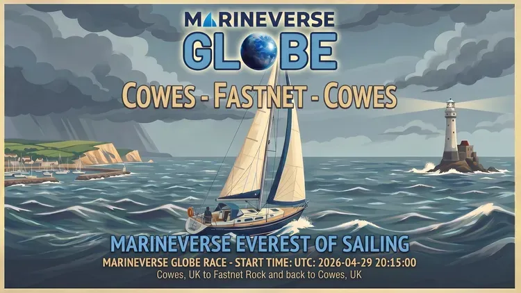Developer update image for Next MarineVerse Globe event: Cowes - Fastnet Rock - Cowes