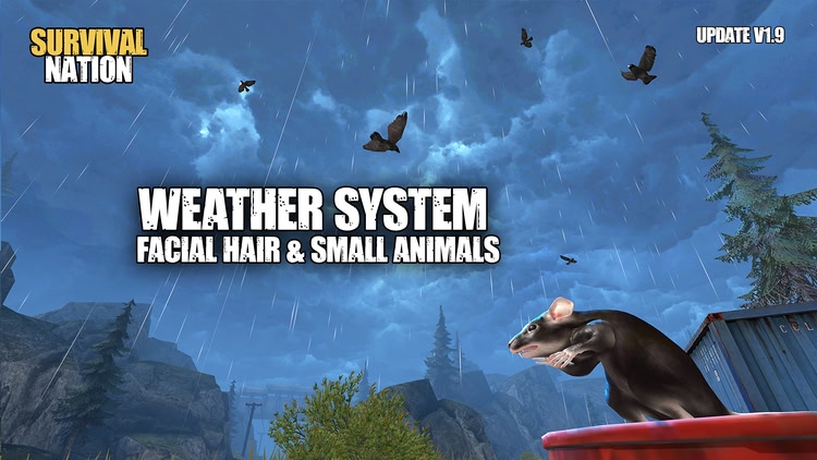 Developer update image for Weather System, Facial Hair & Small Animals! Check out the latest update👀