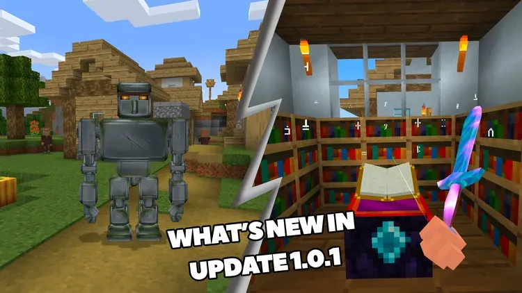 Developer update image for RealmCraft VR Update 1.0.1 – Enchanting, Iron Golem, Damage Rework & more!
