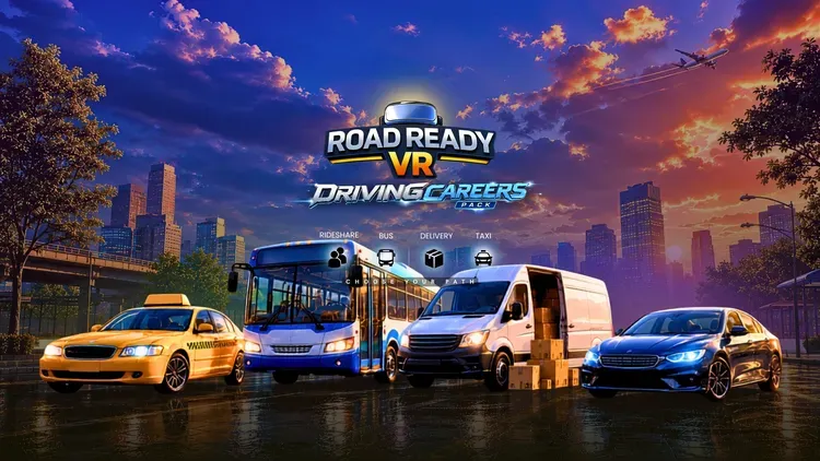 Developer update image for Road Ready VR v2.4 Update – Driving Careers Pack, GPS Navigation & More!
