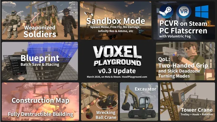 Developer update image for VoxelPlayground v0.3 Update