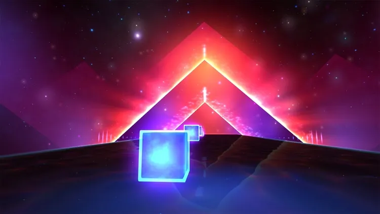 Developer update image for Feel the beat and strike the glow. Rhythm Prism is live in Energy Arena!