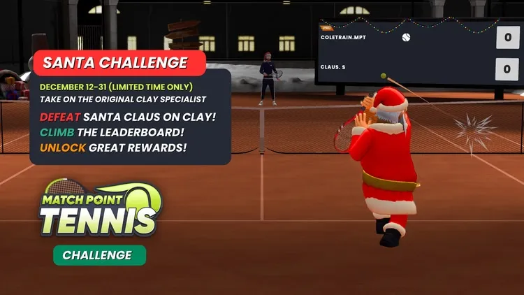 Developer update image for 🎅 ALL MONTH LONG! Defeat Santa on Clay and  Earn Daily 🎁 Rewards 