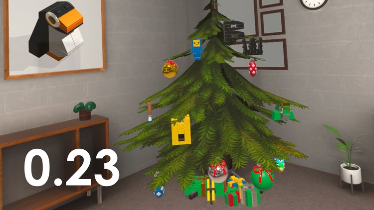 Developer update image for 0.23 New Christmas Update with new blocks, Christmas tree, features and fixes