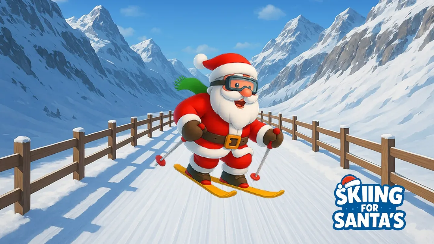 Skiing for Santa's trailer 0