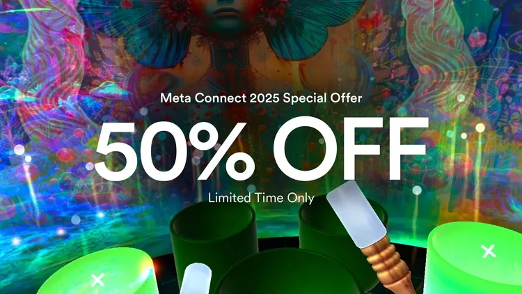 Developer update image for Celebrate Meta Connect 2025 with 50% off Sound Bath by TRIPP