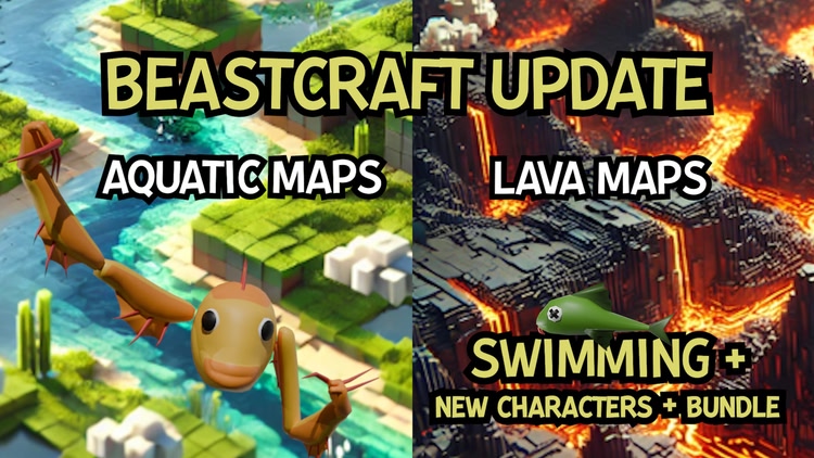 Developer update image for Beastcraft swimming update in Remio!