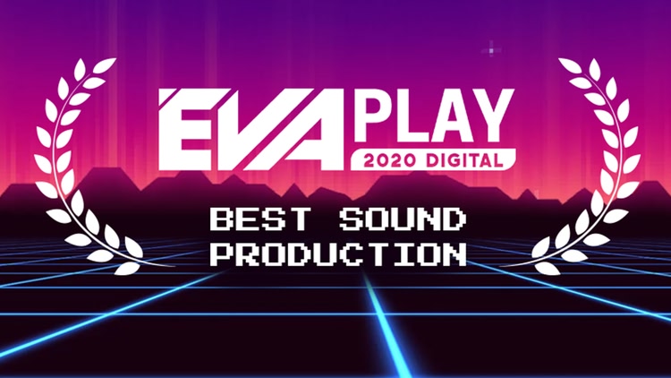 Developer update image for Pixel Ripped 1995 just WON 'Best Sound Production' during the EVA Play 2020 Digital Awards! 🏆