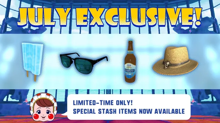 Developer update image for 🎉✨ Limited-Time Only! Special Stash Items Now Available – July Exclusive! ✨🎉