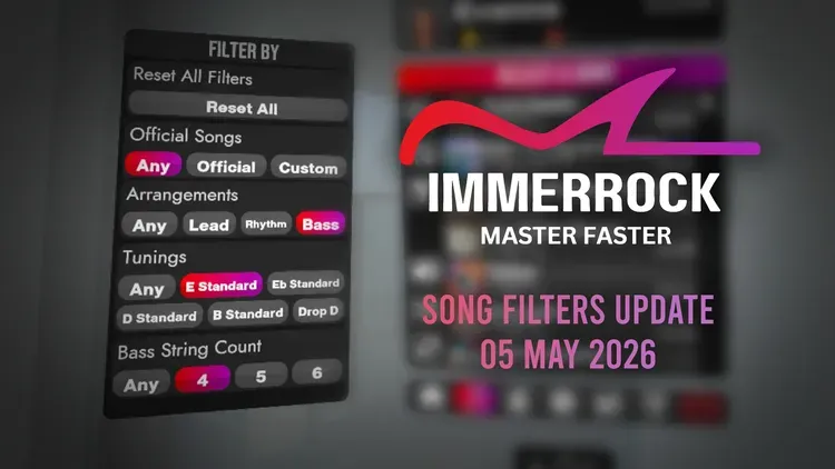 Developer update image for Song Filter Update - May 05, 2026