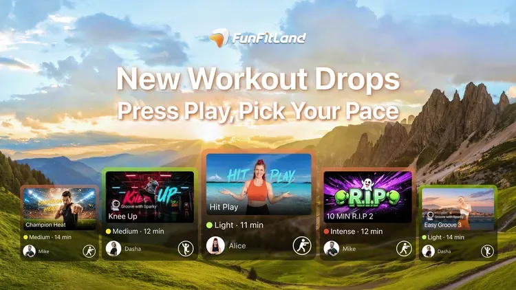 Developer update image for 📅 Jun. 18 | This Week in FunFitLand: Press Play, Pick Your Pace 🎵
