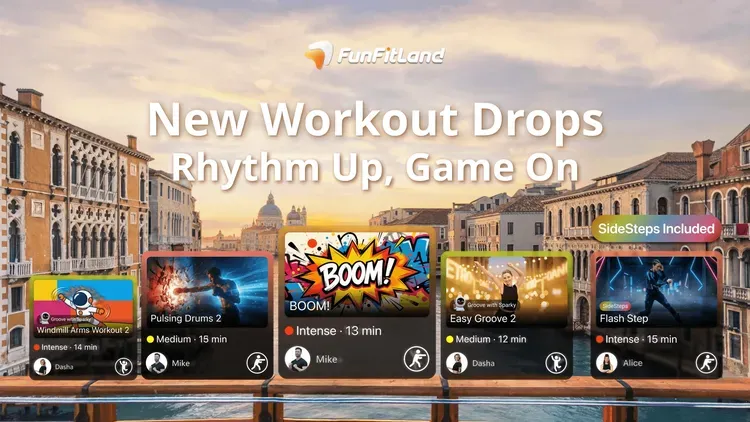 Developer update image for 📅 Apr. 02 | This Week in FunFitLand: Rhythm Up, Game On 🎵