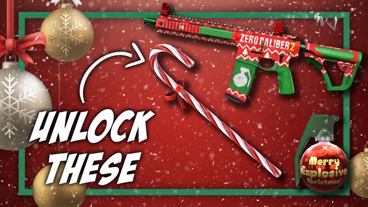 Developer update image for ZERO CALIBER 2 | HOLIDAY SPECIAL (Exclusive Weapon Skins, New Challenges, Christmas Ball Grenade & MORE!)