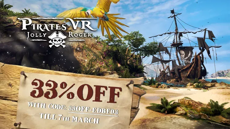 Developer update image for Get 33% off Pirates VR: Jolly Roger!