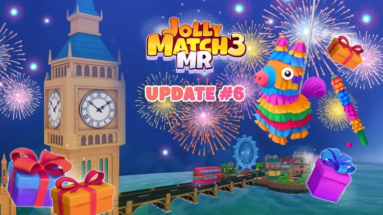 Developer update image for Piñata Party Update #6 - New Location and Endless Fun in Jolly Match MR