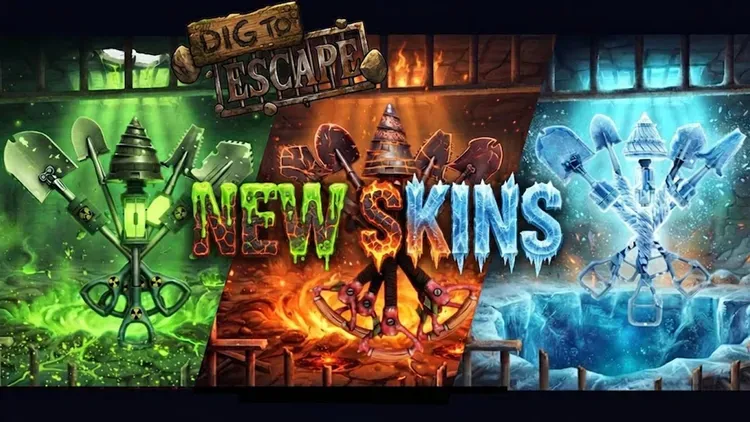 Developer update image for New Shovel Skins & Coin Add-Ons Are Here! 🔥❄️☢️