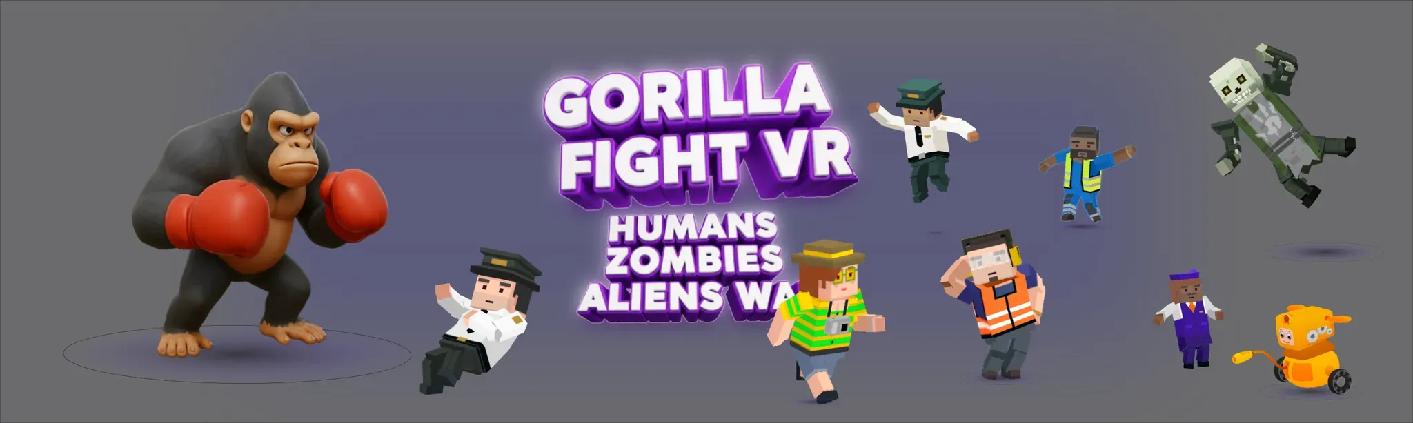 Gorilla Fight -Humans Zombies Aliens War