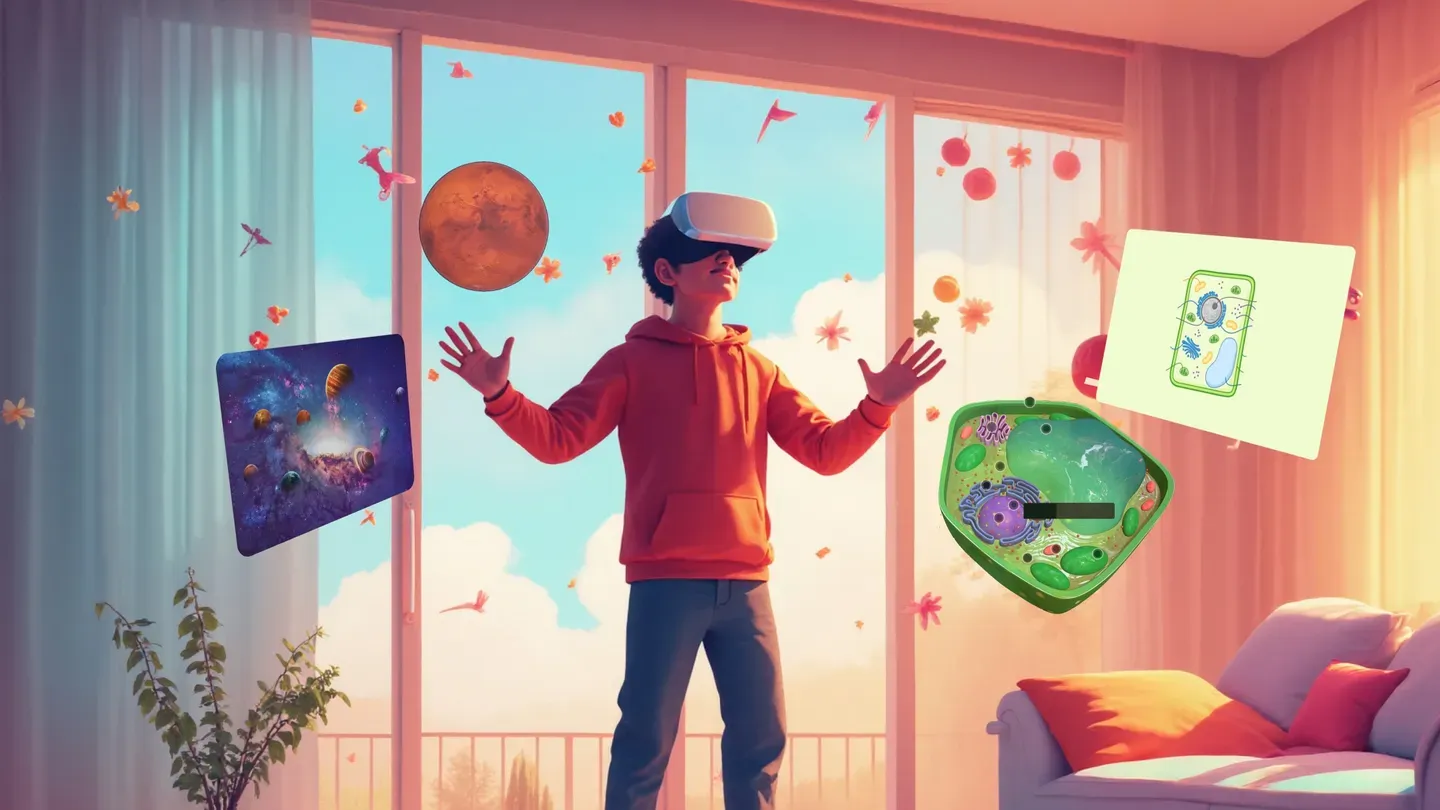 CuriosityXR: AI Tutor & 1M+ 3D Models trailer 0