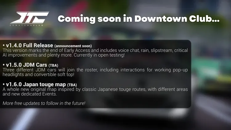 Developer update image for Coming soon in Downtown Club...