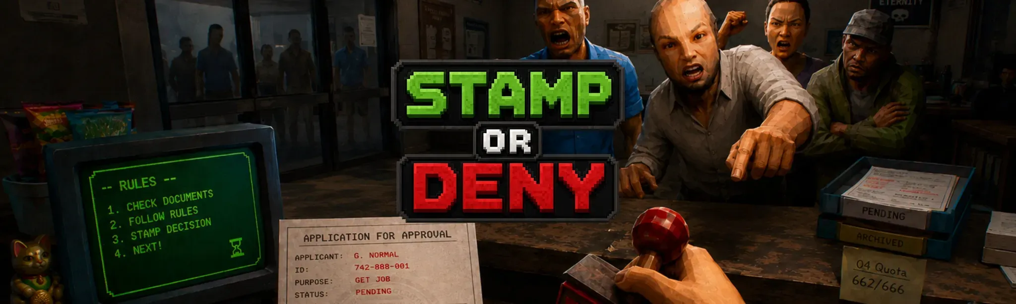 Stamp or Deny: Desk Clerk Simulator