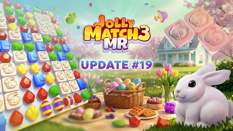 Developer update image for Jolly Match 3 MR Adds New Content Ahead of Easter! 