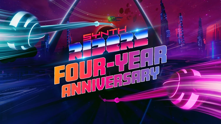 Developer update image for Synth Riders Celebrates 4 Years of Dance, Action & Rhythm with Free Music!